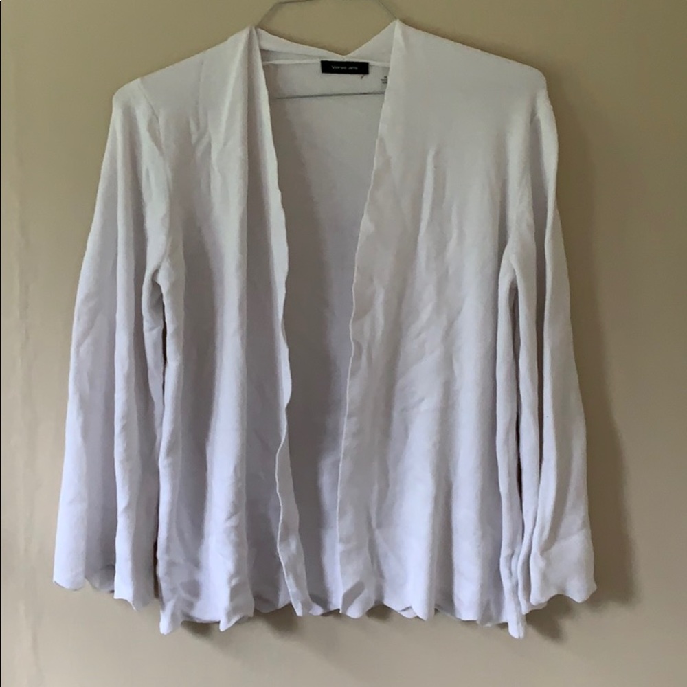 White sweater cardigan